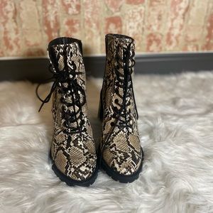 Snake Skin Ankle Boots